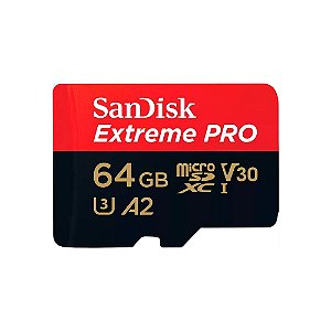 CARTAO MEM MICROSD EXTREME PRO 64GB SANDISK 200MBS 4K SDSQXCU-64G-GN6MA