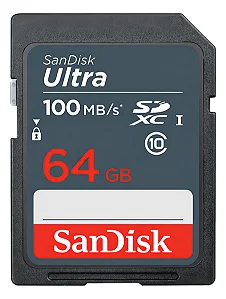 CARTAO MEMORIA SD 64GB SANDISK ULTRA 100MB/S