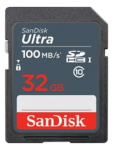 CARTAO MEMORIA SD 32GB SANDISK ULTRA 100MB/S