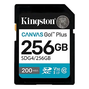 Cartão de Memória Kingston 256GB Canvas Go Plus - SDG4/256G