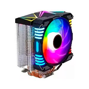 Cooler Exbom p/ CPU AMD e Intel RGB c/ 4 Tubos Heat-Pipes - CP-H5400
