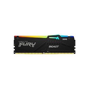 Memória Kingston 16GB Fury Beast RGB 5200MHz DDR5 Preto KF552C40BBA/16