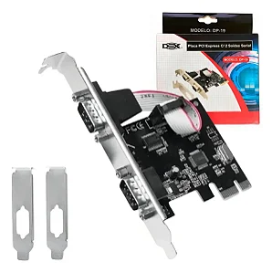 Placa Multiserial 02 Seriais PCI-Express com Perfil Baixo Dex DP-19