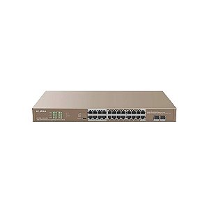 Switch IP-Com 24pt Gigabit POE 24GE+2SFP - G1126P-24-410W