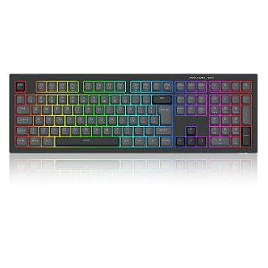 Teclado Gamer Redragon Crux RGB Preto e Cinza - K518-RGB-GB