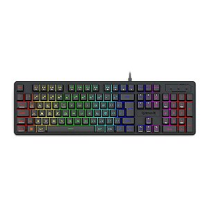 Teclado Gamer Redragon Crux RGB Preto e Cinza - K518-RGB-GB