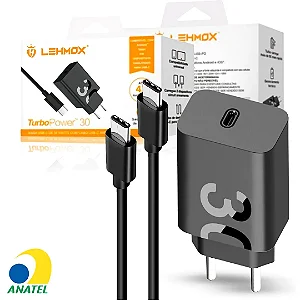 Carregador Turbo 30W Type-C PD Lehmox