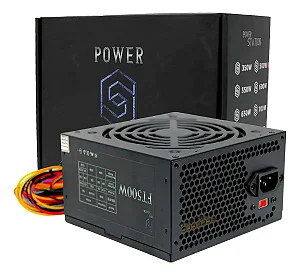 Fonte 500W Power Station Bivolt Preto com Cabo - FT500WPS