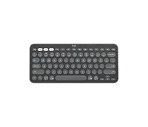 Teclado s/Fio Logitech Pebble Keys 2 K380 Bluetooth Multi-Device Cinza