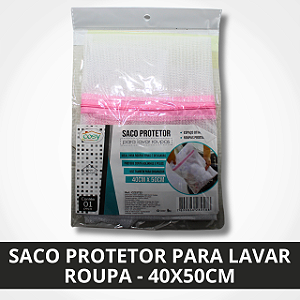 Saco Protetor Para Lavar Roupas - 40x50cm
