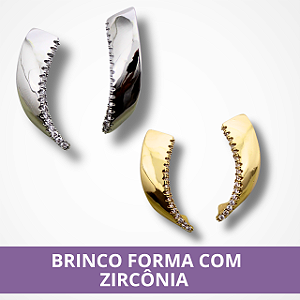 Brinco Forma com Zircônia