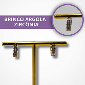 Brinco Argola com Zircônia