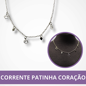 Corrente Patinha Coração