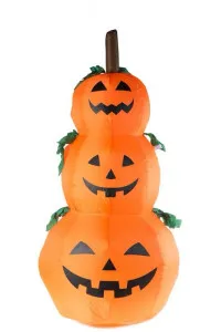 ABOBORA HALLOWEEN INFLAVEL C/ LUZ 120CM SILVER FESTAS