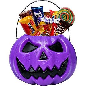 ABOBORA POTE HALLOWEEN 6X5,5 CM PCT C/ 6 UN ROXO