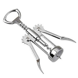 ABRIDOR DE GARRAFAS E SACA ROLHA INOX MR455