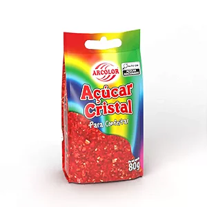 ACUCAR CRISTAL VERMELHO 80G ARCOLOR VENCIDO