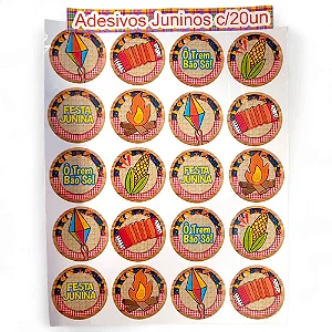 ADESIVO JUNINO PCT C/20 UN
