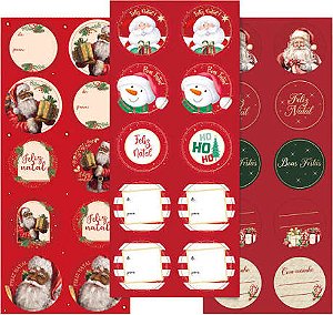 ADESIVO REDONDO NATAL PCT C/30