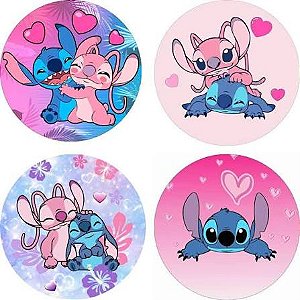 ADESIVO REDONDO STITCH