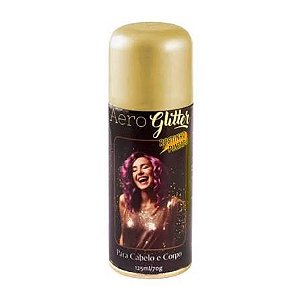 AEROGLITTER - GLITTER EM AEROSSOL 125ML/70GR OURO
