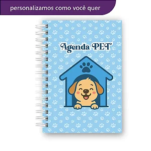 AGENDA DE PAPEL AZUL 15 X 20CM CACHORRO 7490