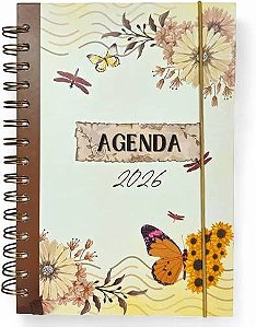 AGENDA ESPIRAL 2026 BORBOLETA 168F INTERPONTE