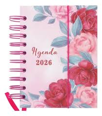 AGENDA ESPIRAL PEQUENA 168F 2026 FLORES INTERPONTE - AG26015