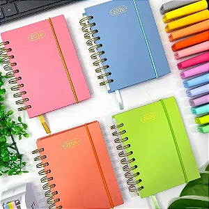 AGENDA ESPIRAL PEQUENA 2026 AZUL LISA INTERPONTE - AG26041
