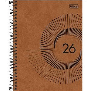 AGENDA PLANNER ESPIRAL 80F 2026 MARROM CASTOR LISO INTERPONTE