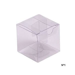 CX CUBO DE ACETATO TRANSPARENTE P 4X4X4 PT C/10 UN