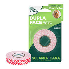 DUPLA FACE ESPUMA 12MM X 2M SULAMERICANA