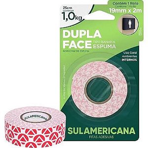 DUPLA FACE ESPUMA 19MM X 2M SULAMERICANA