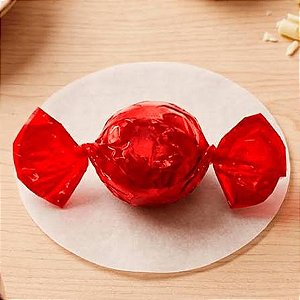 EMBALAGEM P/ TRUFAS E BOMBONS LISO VERMELHO 14,5X15,5 C/100 UN CARBER