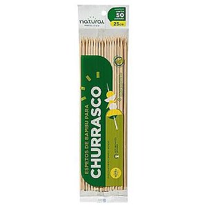 ESPETO CHURRASCO 25CM NATURAL