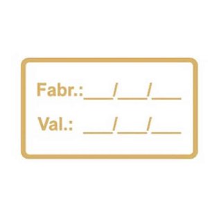 ETIQUETA FAB/VAL RETANGULAR OURO CARBER