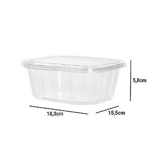 F982 POTE C/ LACRE 840ML RETANGULAR - 18,3X15,5X5,8 FIBRAFORM