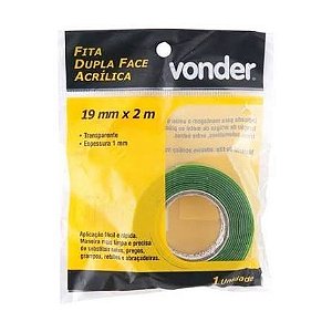 FITA DUPLA FACE SILICONE 2MX19MM
