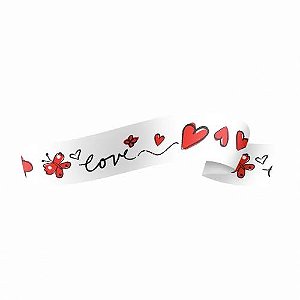 FITA MAXI GIGI 32MM BRANCO/VERMELHO