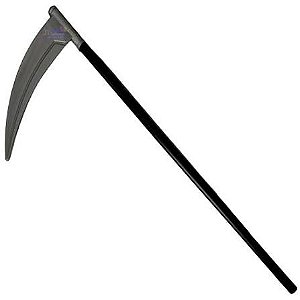 FOICE 78X32 CM C/ HASTE DE PLASTICO PRATA HALLOWEEN