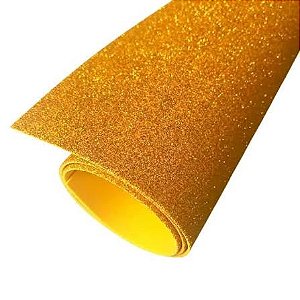 FOLHA EVA GLITER DOURADO 40X60X1,5MM