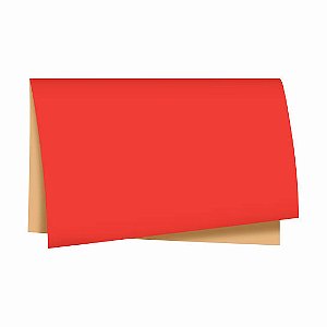 FOLHA P/PRESENTE PAPER LOOK 68CMX65CM  VERMELHO/NATURAL