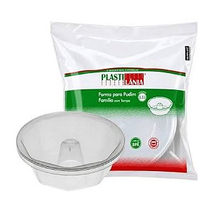FORMA PUDIM FAMILIA 1100ML C/ TAMPA PLASTILANIA