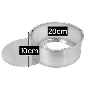 FORMA REDONDA FUNDO FALSO - 20 X 10  - JJ CORTADORES