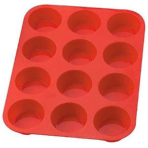FORMA SILICONE CUPCAKE 12 CAVIDADES CONFEITUDO