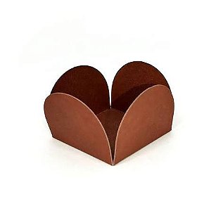 FORMINHA LUXO (4 PETALAS) M  MARROM C/ 50