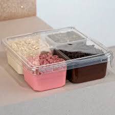 G 544 BANDEJA C/4 DIVISÓRIAS 660ML CRISTAL PET GALVANOTEK