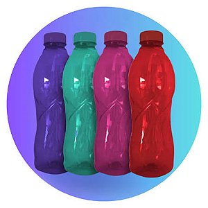 GARRAFA PET 750ML SQUEZZE COLORIDO NOVA ERA
