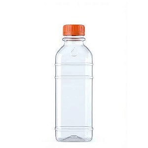 GARRAFINHA PET REDONDA CRISTAL 1000ML TP LARANJA TECH