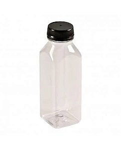 GARRAFINHA PLASTICA 300ML QUADRADA